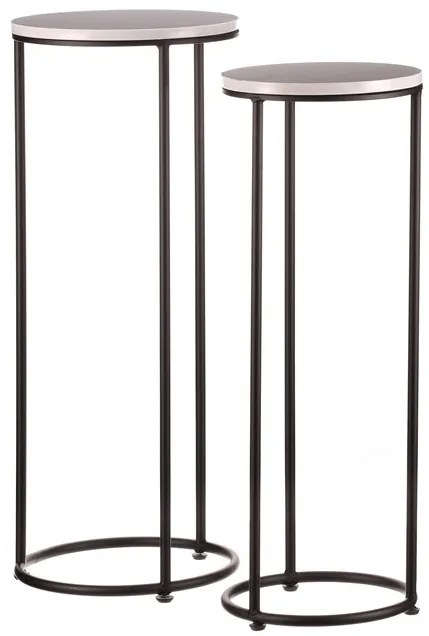 Autronic BONTEC Stojan na kvety - kov, bridlicová doska, cena za sadu 2 ks Farba: Čierna