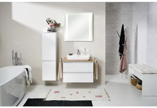 Kúpeľňová skrinka pod umývadlo Pelipal Quickset 360 lesklá biela 75 x 53 x 49 cm