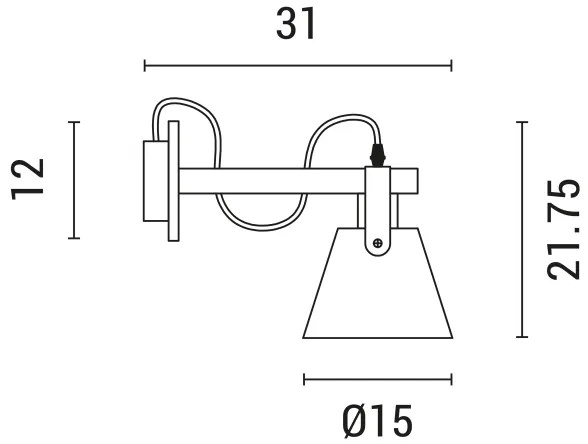 Nástenná lampa 1xE27/40W/230V biela