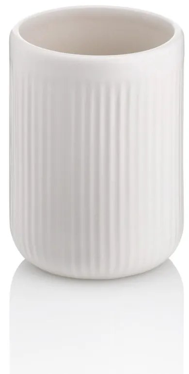 Biely keramický téglik na zubné kefky Kela Adele