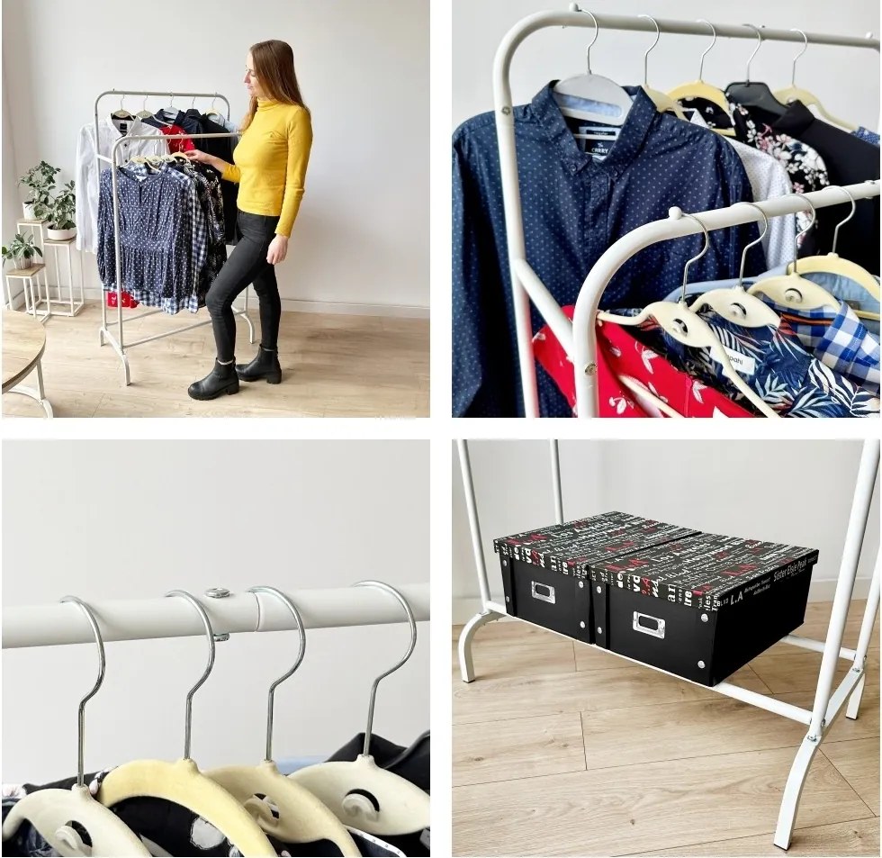 Stojan na oblečení BAGRUS bílý