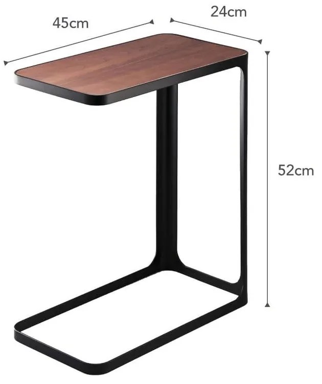 Čierny stolík YAMAZAKI Frame