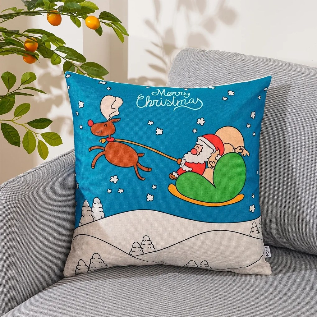 4Home Vianočná obliečka na vankúšik Rudolph, 45 x 45 cm