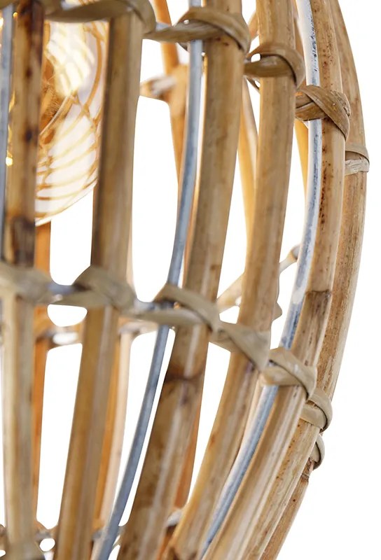 Vidiecke stropné svietidlo bambus a biele - Canna Capsule