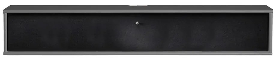 Čierno-antracitový TV stolík 133x22 cm Mistral – Hammel Furniture