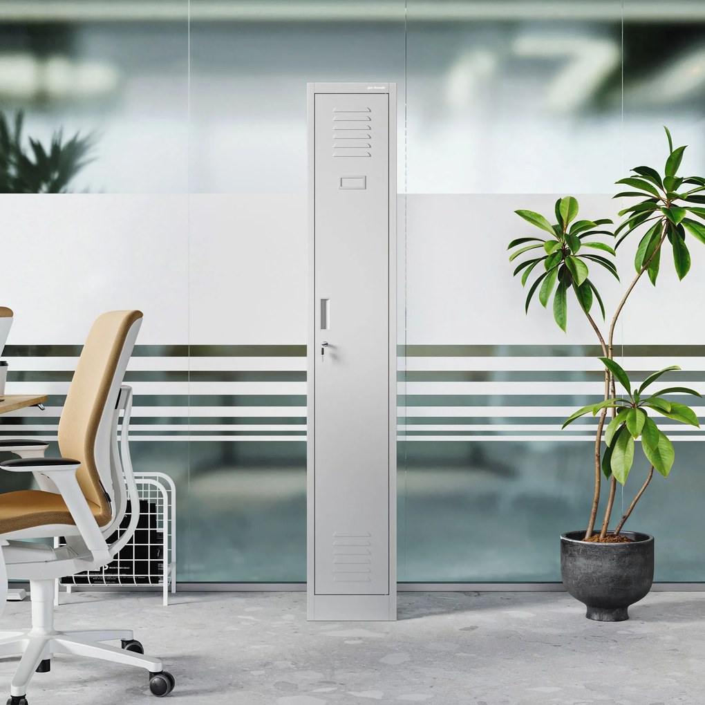 Pracovná kovová skriňa BHP sivá: KACPER II 1 Plus