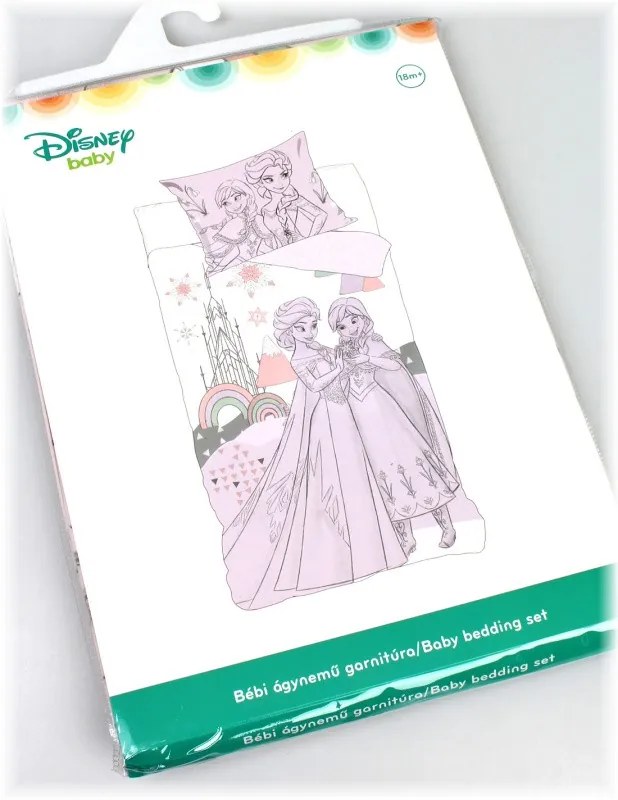 Bavlnené obliečky do detskej postieľky Ľadové kráľovstvo - Frozen - Disney - 90 x 140 cm + 40 x 55 cm