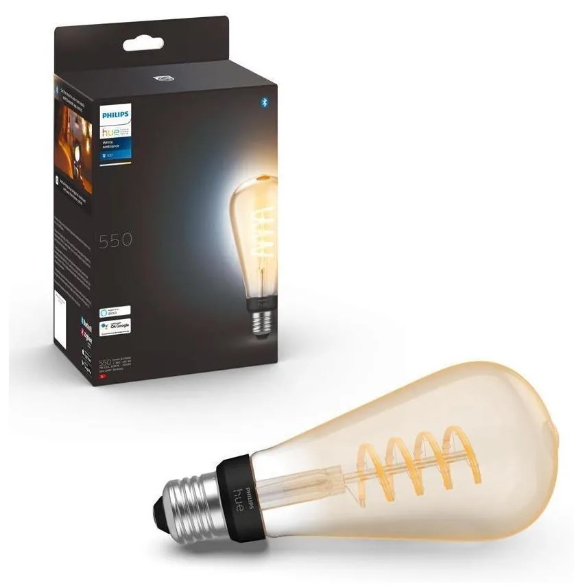 Philips LED Stmievateľná žiarovka Philips Hue WHITE AMBIANCE ST72 E27/7W/230V 2200-4500K P4642