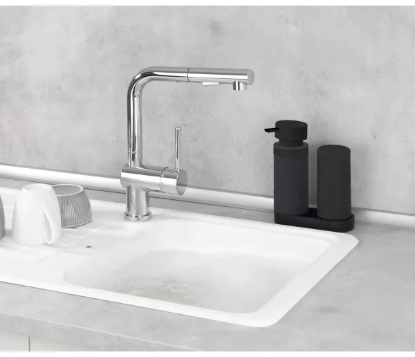 WENKO 69753800 - Organizér EASY SQUEEZ-E 15x18 cm čierny