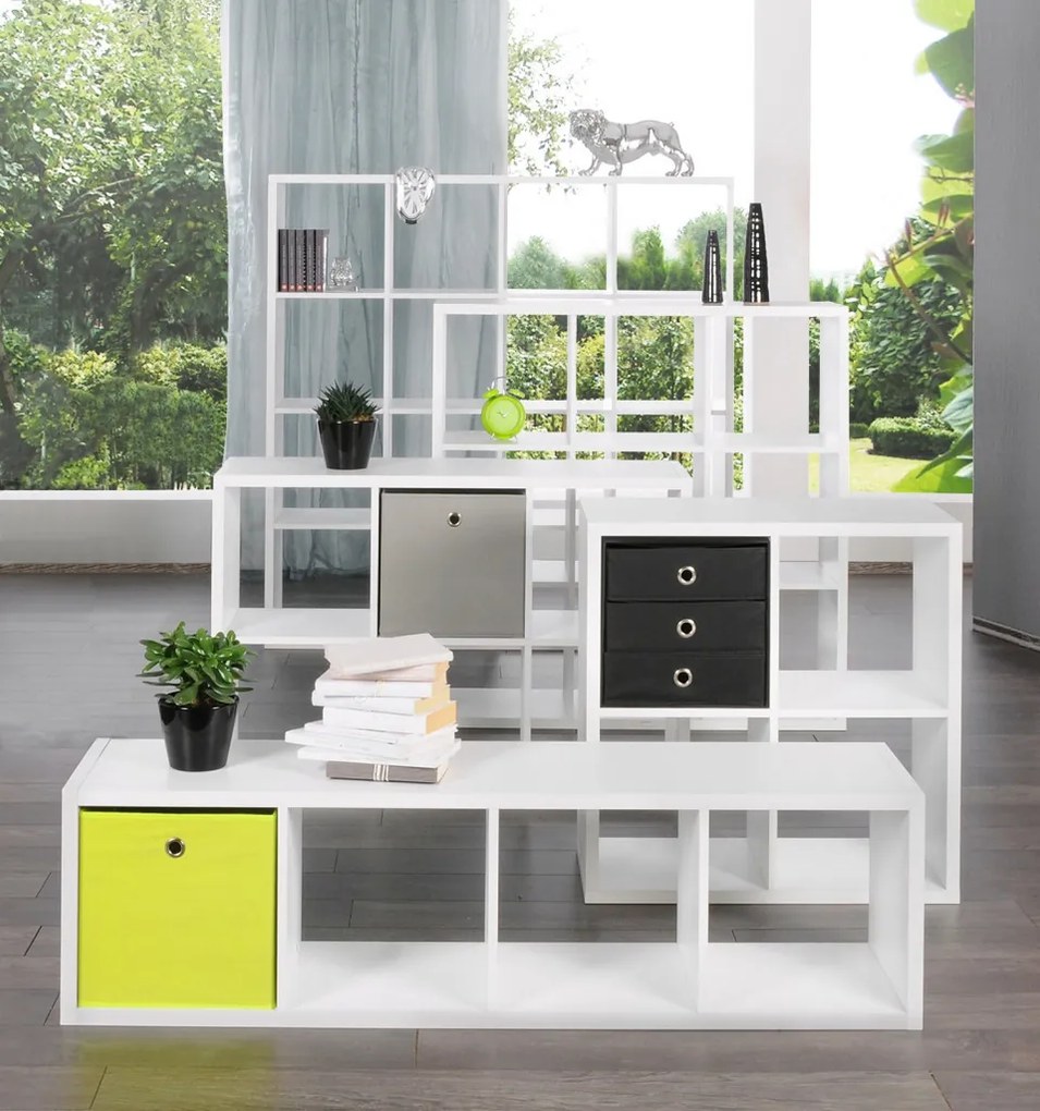 Regál Max, 2x2 priehradky, biely