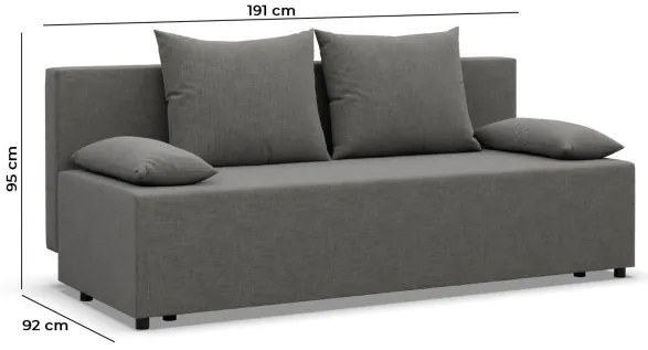 Dvojmiestna pohovka FERMO Poso rozkladacia, fľaškovo zelená