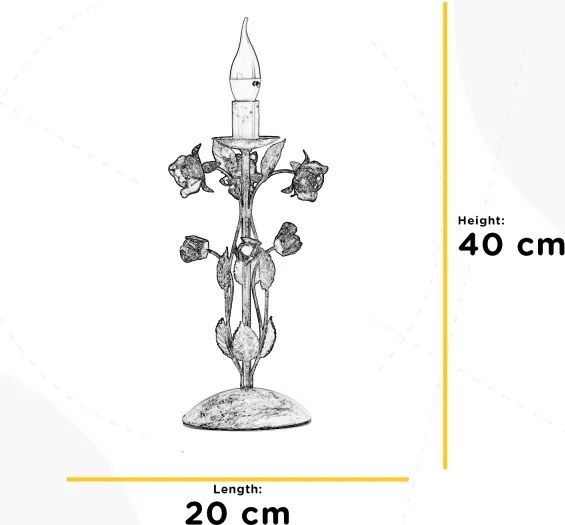ONLI - Stolná lampa CAROLINA 1xE14/6W/230V 40 cm bronzová
