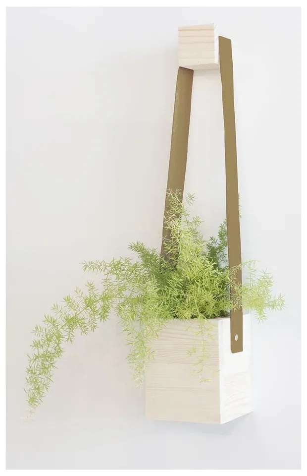 Hnedý kvetináč z jedľového dreva Surdic Colgante, 17 x 62 cm