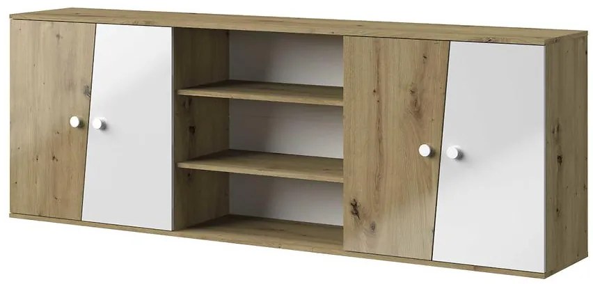 Nadstavec na skriňu Nero 17 Do Nero 16 – Biely Lesk