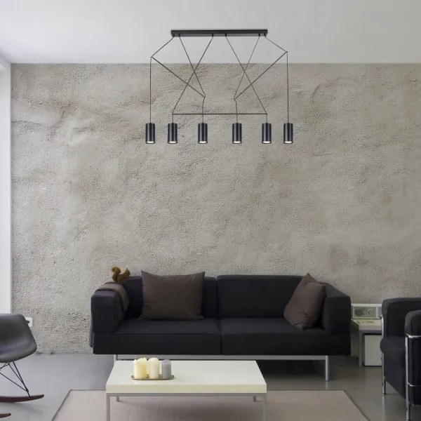 Rabalux 72018 - Luster na lanku ASLAUG 6xGU10/50W/230V