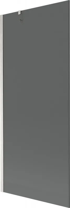 Mexen Next, 1-krídlová vaňová zástena 80 x 150 cm, 6mm šedé sklo, oceľová, 895-080-000-00-40-97
