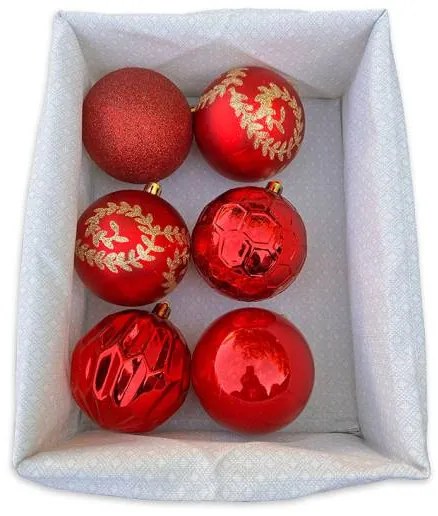 DECOLED Plastové koule, prům. 8 cm, 20x červená