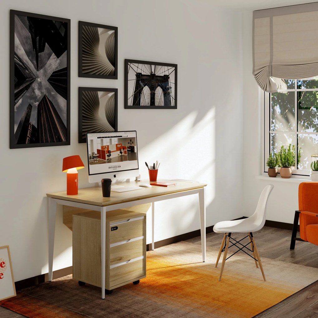 Kancelársky stôl Houseland Profit Office 01 120 cm prírodný dub