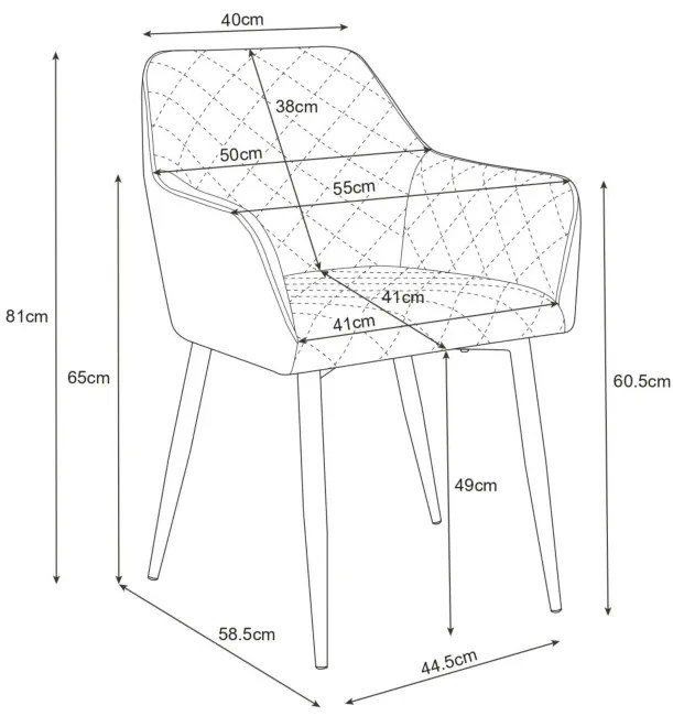 Set dvoch jedálenských stoličiek SJ.082 fľaškovo zelené