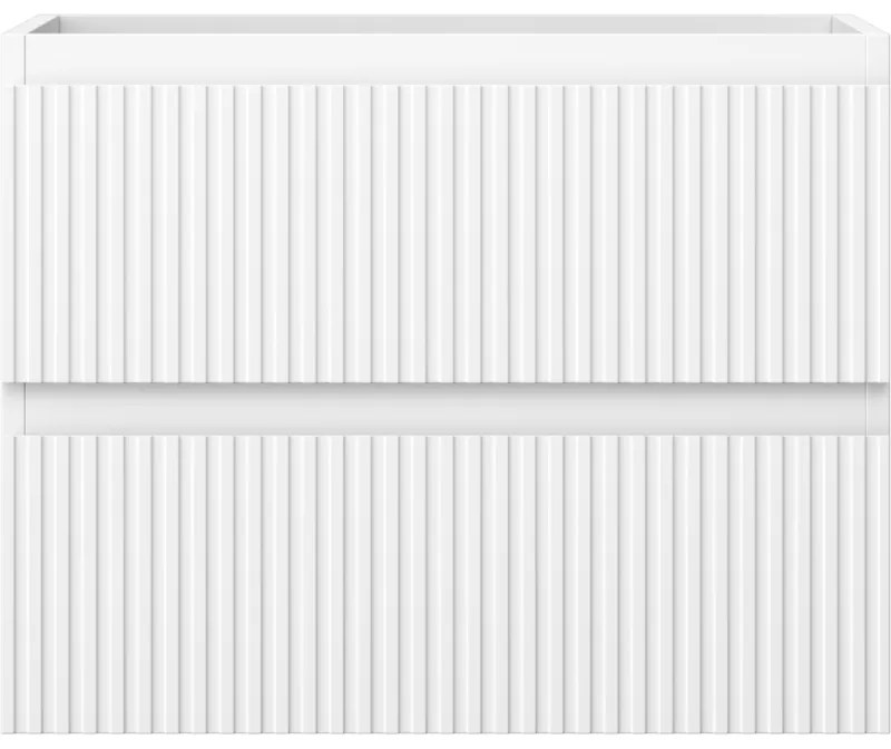 Mexen Rivel, kúpeľňová skrinka 60 cm, 2 zásuvky, drážkovaná, biela matná, 91A20-06047-2-BFF01