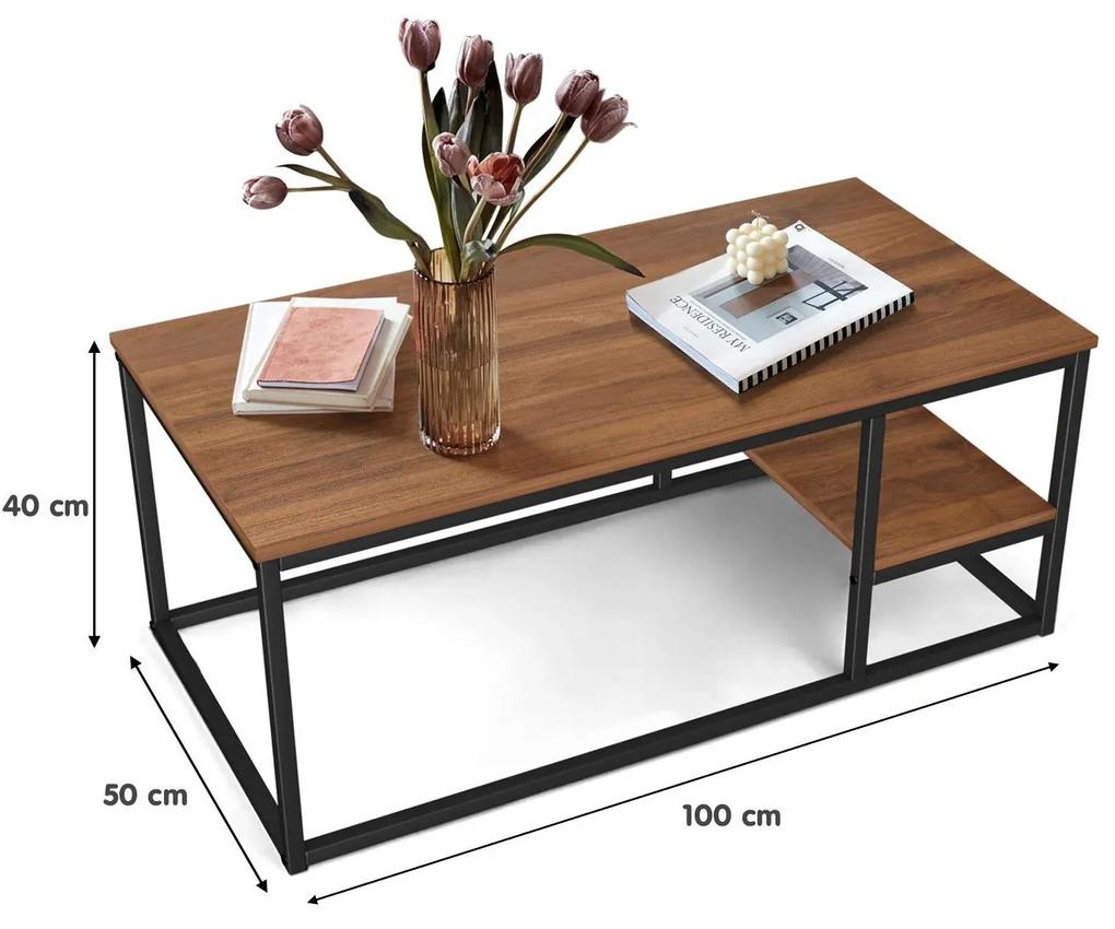 Konferenčný stolík Onyx (hnedá + čierna). Vlastná spoľahlivá doprava až k Vám domov. 1089649