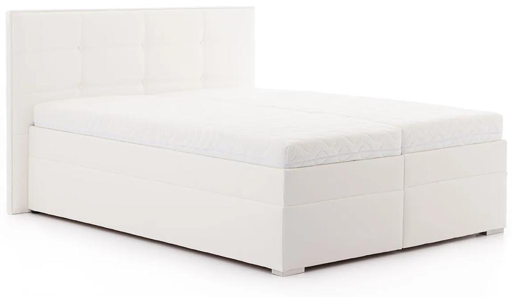 DREVONA Manželská posteľ 180 cm biela koženka ANDORA, Eternity 11