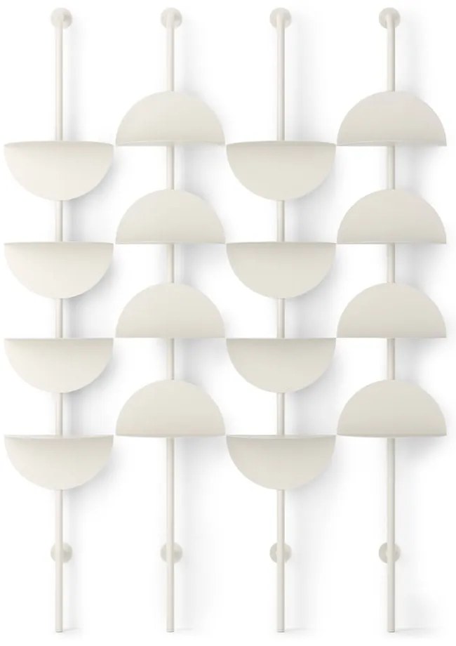 Matne biely kovový modulárny policový systém 27x203,5x35 cm Solis – Umbra