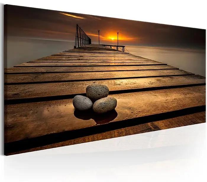 Obraz - Stones on the Pier Veľkosť: 150x50, Verzia: Standard