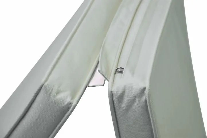 Divero Florentine 51363 Záhradné drevené lehátko + polstrovanie - sivé