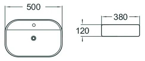 Mexen IRIS umývadlo, 50x38 cm, biela, 21995000