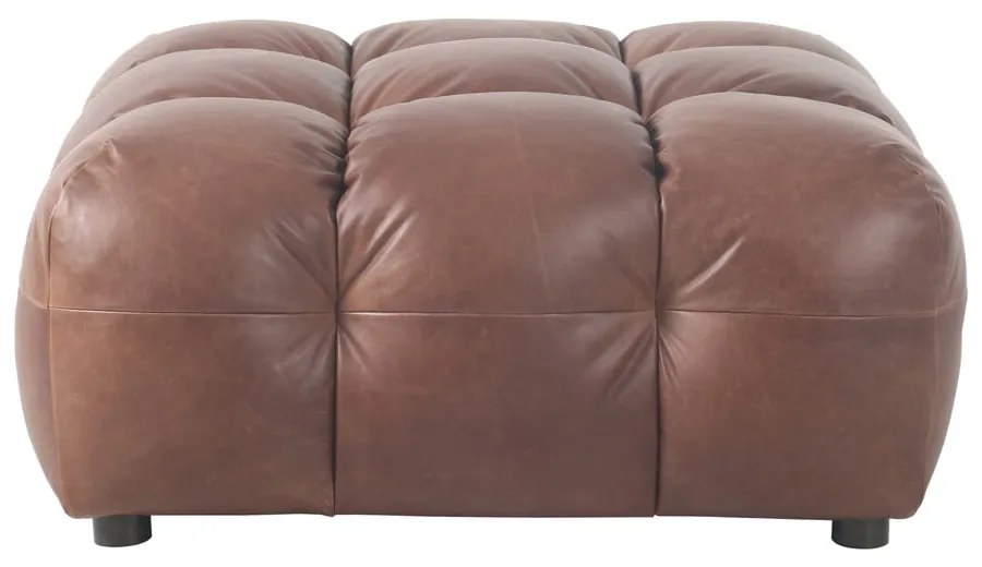 Hnedá kožená podnožka Hackman – Dutchbone