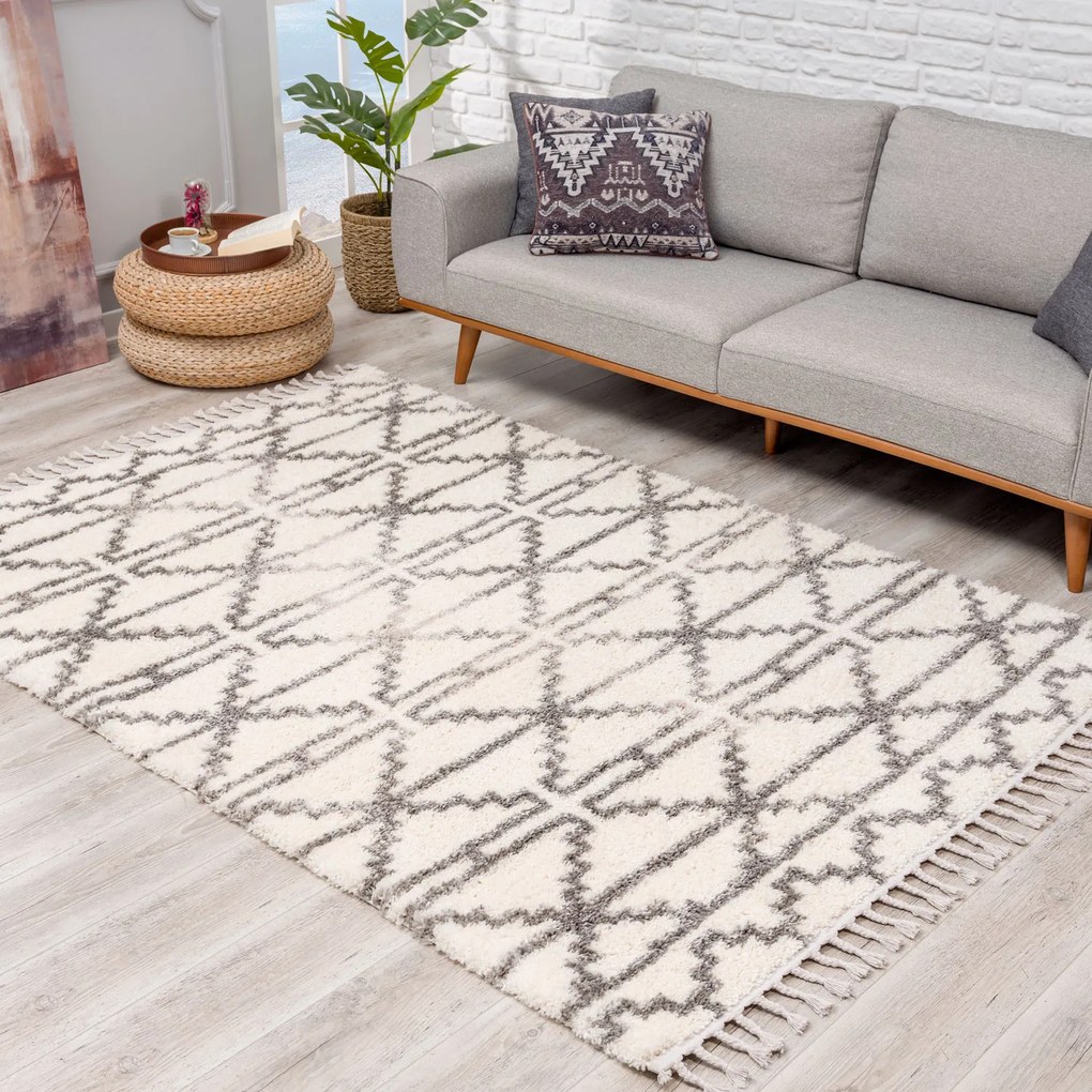 Dekorstudio Shaggy koberec s dlhým vlasom PULPY 530 krém Rozmer koberca: 80x250cm