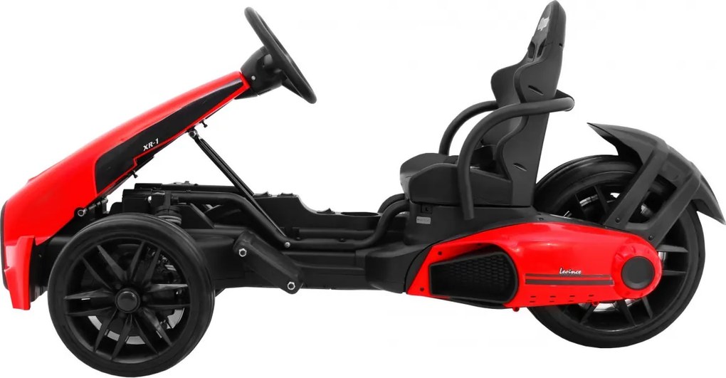 Ramiz Detská motokára na batérie Bolid XR-1 Červená + nastaviteľné riadidlá + tvarované sedadlo