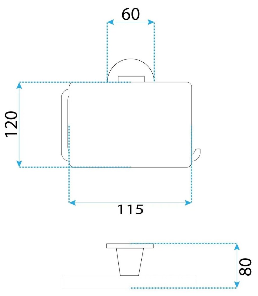Rea Aristo, nástenný držiak WC papiera, 16101, medená matná, REA-98511