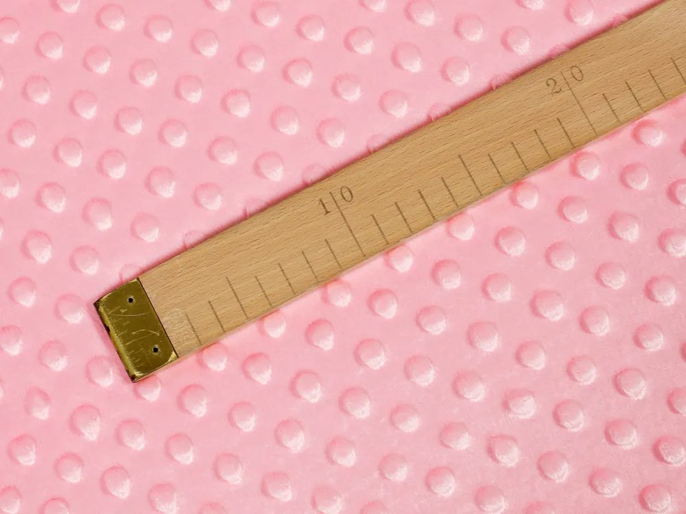 Biante Detské posteľné obliečky do postieľky Minky 3D bodky MKP-011 Svetlo ružové Do postieľky 90x140 a 50x70 cm