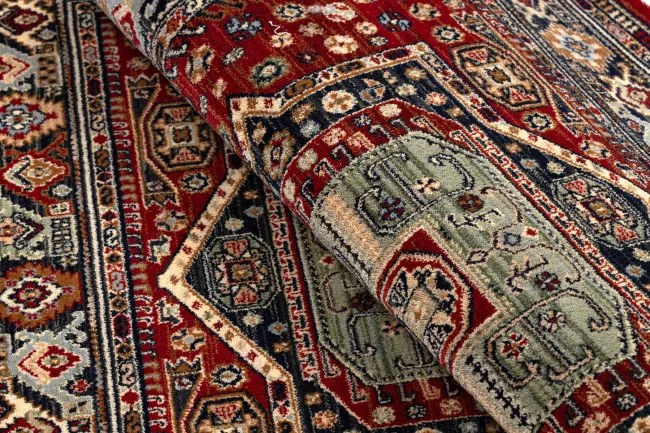 Koberec KESHAN, strapce 7275/53588 bordový / zelený