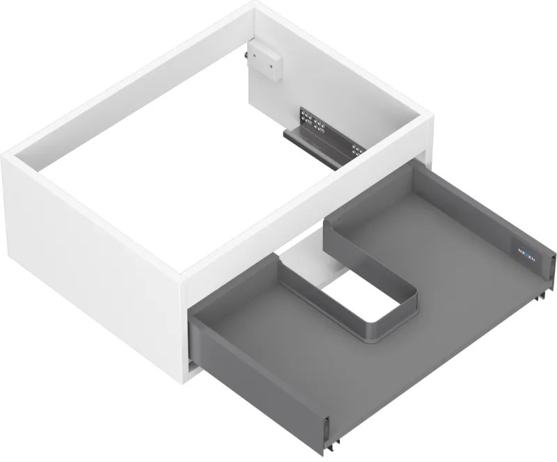 Mexen Box-A, závesná skrinka 60 cm, 1 zásuvka, biela matná, 91AX0-0600-235-1-01