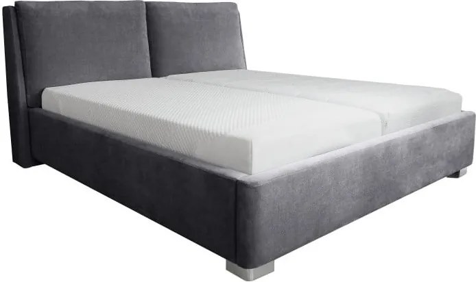 Sivá dvojlôžková posteľ Mazzini Beds Vicky, 180 x 200 cm