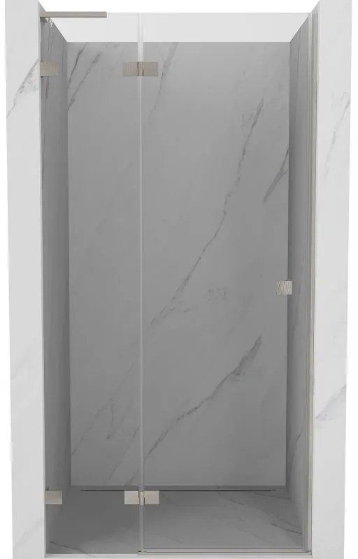 Mexen, Mexen Lunar L Otočné ľavé sprchové dvere 95 cm, transparentné, brúsený nikel - 834L-095-000-97-00-L