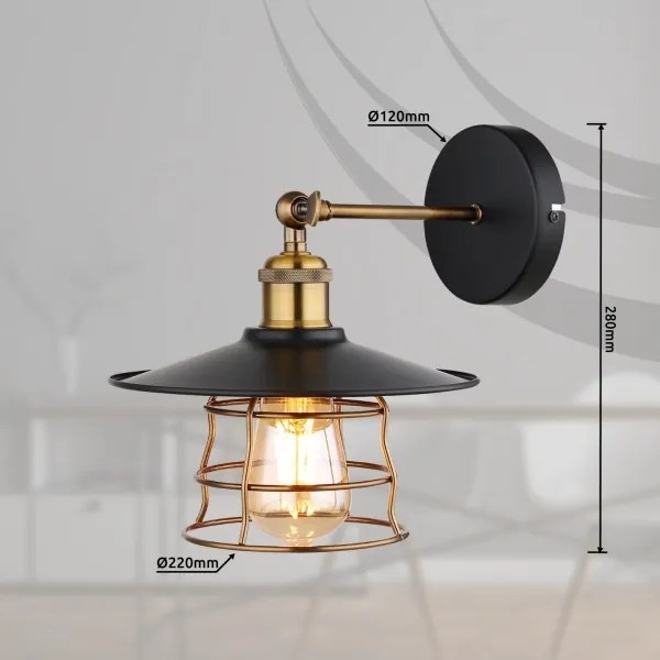 Globo 15086BW - Nástenná lampa VIEJO 1xE27/60W/230V