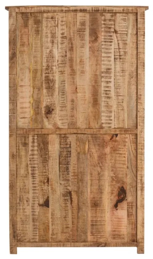furniture-nabytek.cz - Masivní vitrína z mangového dřeva, lakovaná, hnědá – 100×42×180 cm
