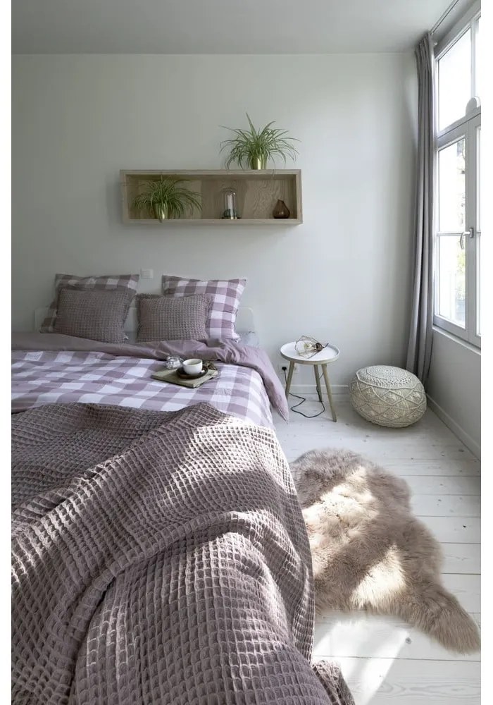 Svetlohnedé bavlnené obliečky na jednolôžko 140x200 cm Emma - Tiseco Home Studio