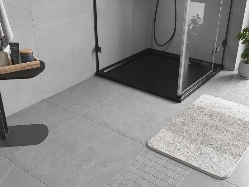 Mexen Flow sprchová vanička štvorcová slim 120 x 120 cm, čierna matná - 46S701212