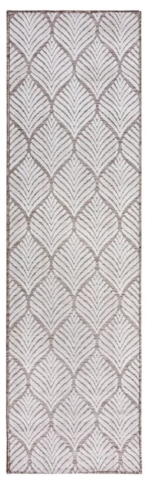 Vnútorný a vonkajší koberec slonovinový 66x230 cm Elm Leaf – Flair Rugs