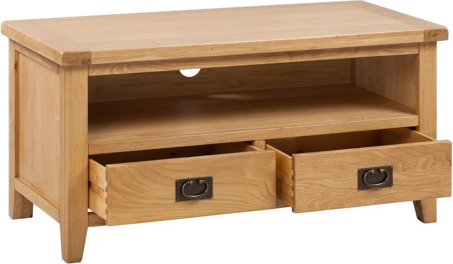 TV skrinka s poličkou a 2 zásuvkami, 100x45x50 cm