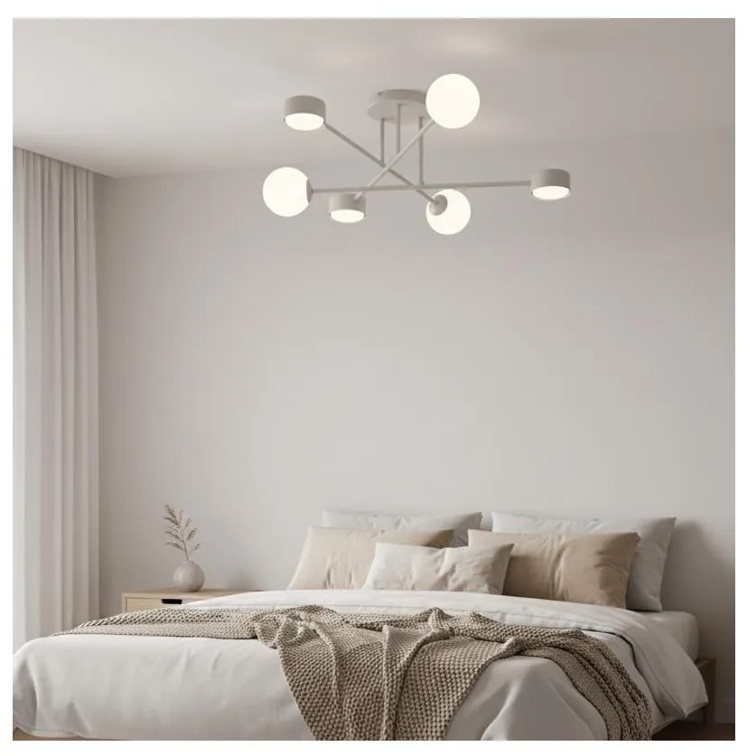 Prisadený luster HOLON 3xG9/8W/230V + 3xGX53/12W sivý