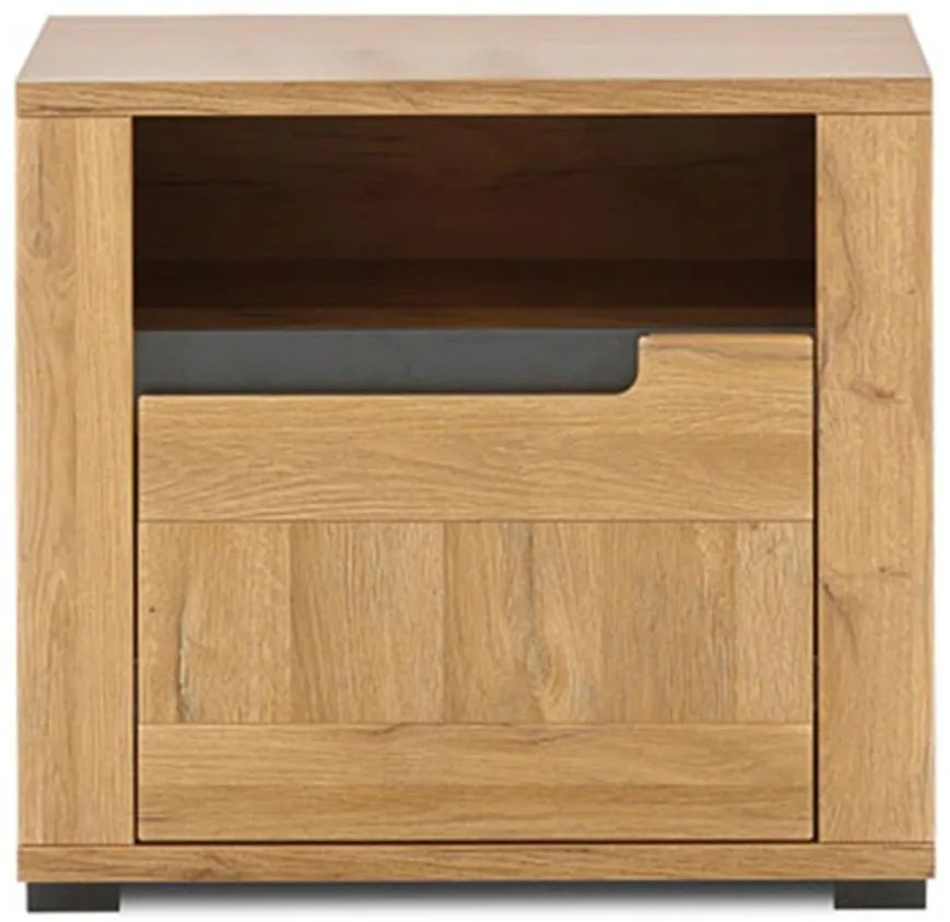 Nočný stolík P York Y-17 Dub/Grafit
