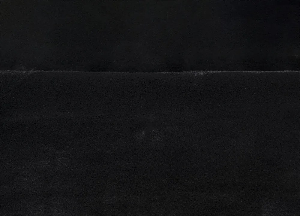 B-line, Kusový koberec COLOR UNI Black, 60x100, čierna, obývacia izba