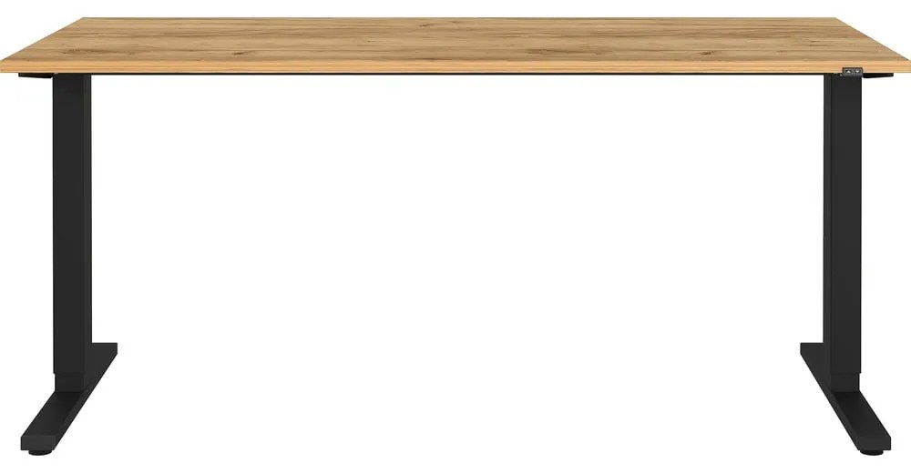 Pracovný stôl s elektricky nastaviteľnou výškou s doskou v dubovom dekore 80x160 cm Lissabon – Germania