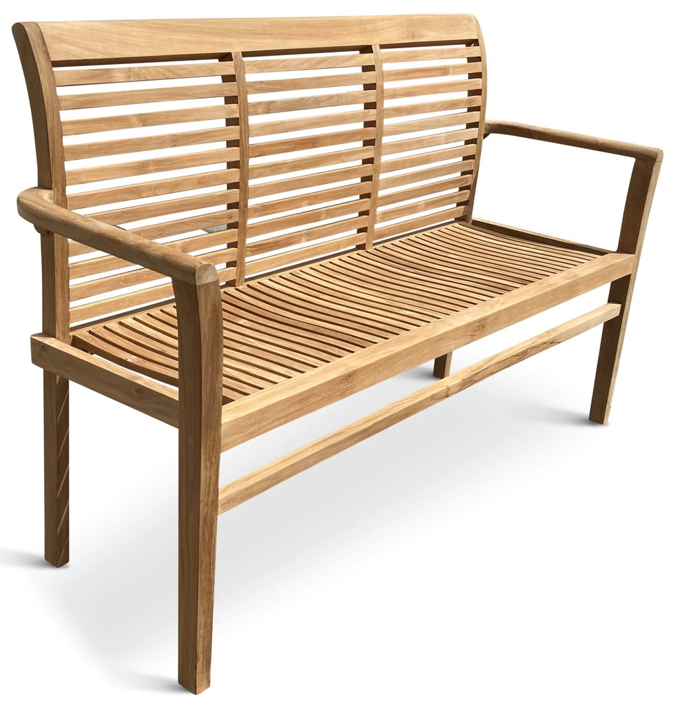 Noela Záhradná teaková stohovateľná lavica Stucking 150 cm